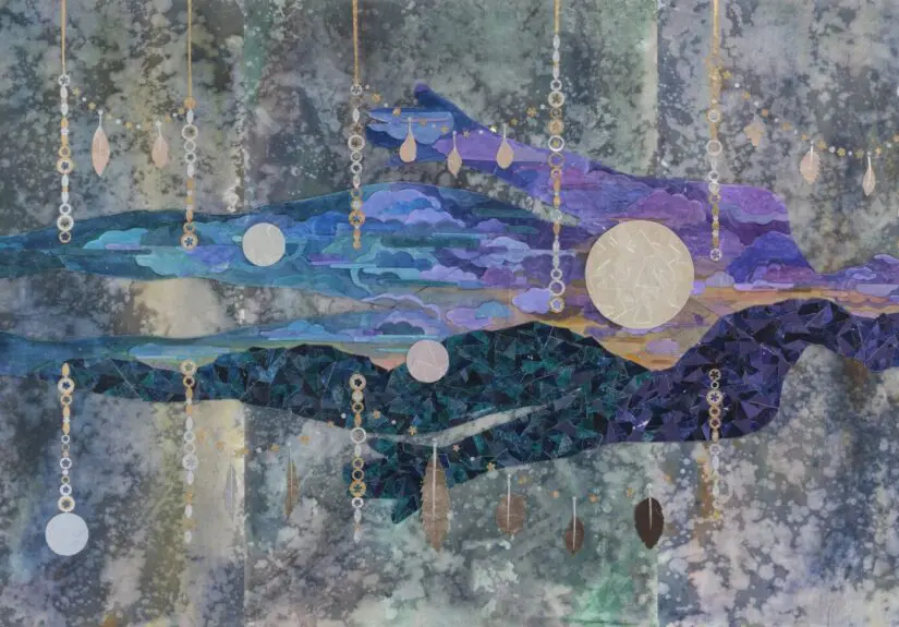 Installation view of Saya Woolfalk: The WoodsWoman Method at The Bronx Museum